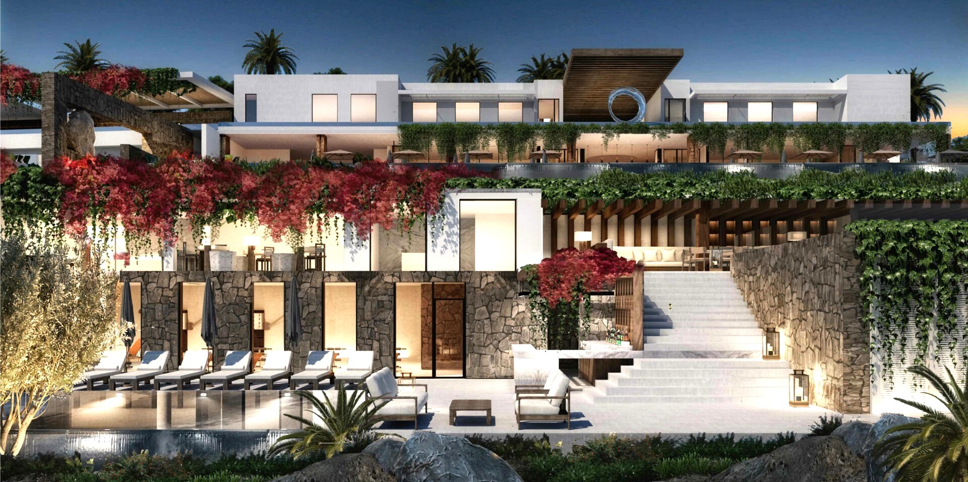 Completed hospitality project exterior